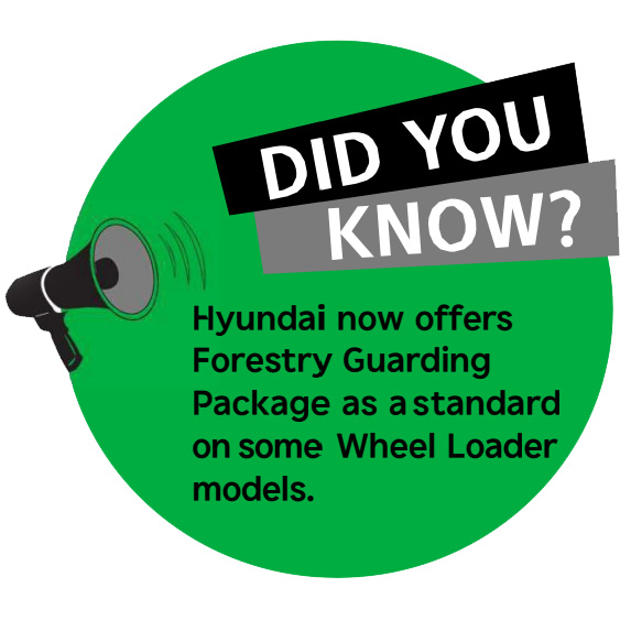 Did You Know? Forestry Guarding is Standard on Some Hyundai Wheel Loaders