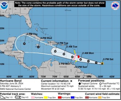 Beryl becomes Atlantic storm season’s first hurricane