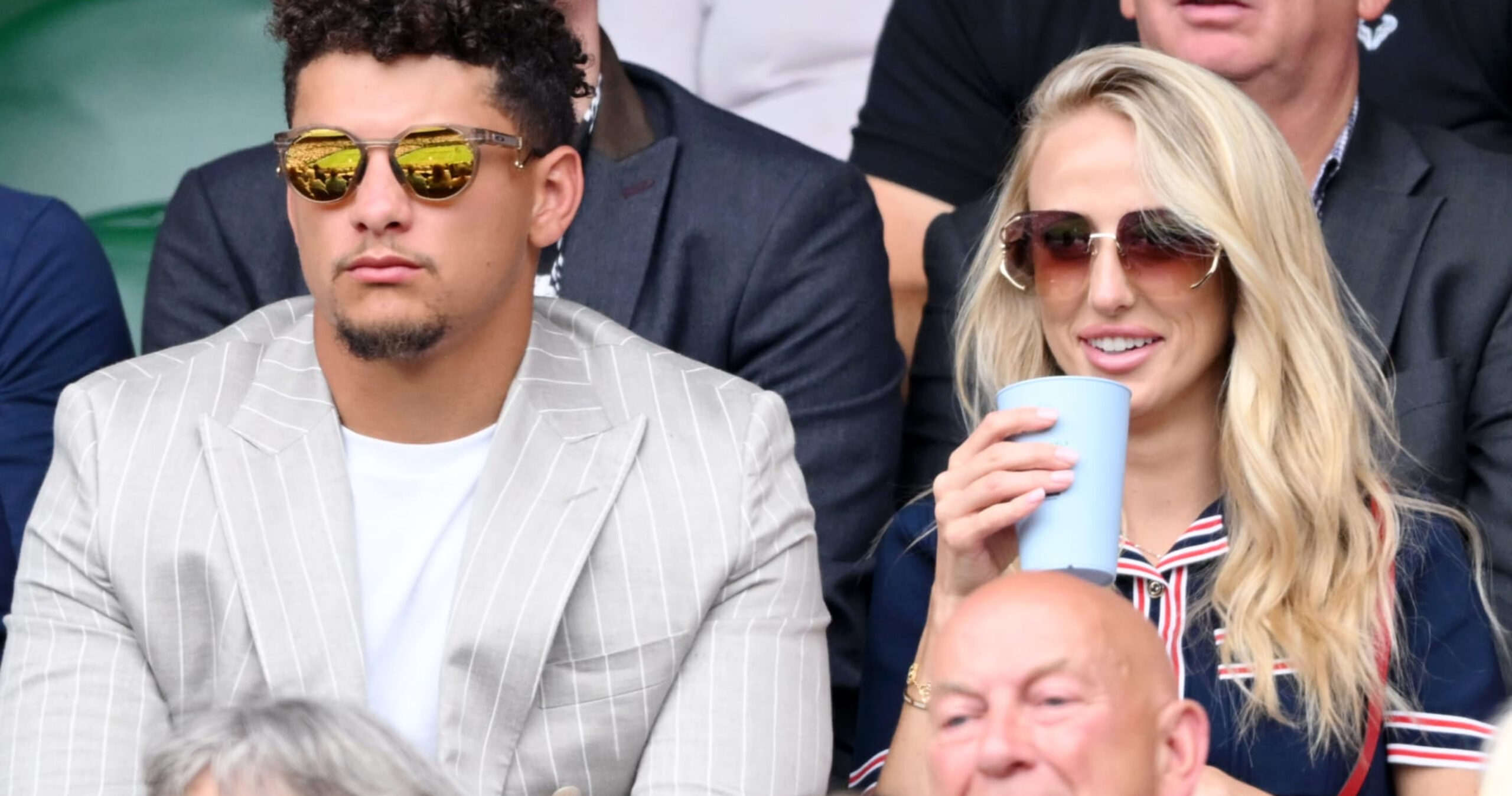 Photo: Chiefs’ Patrick Mahomes Attends Alcaraz vs. Tiafoe Match at Wimbledon 2024