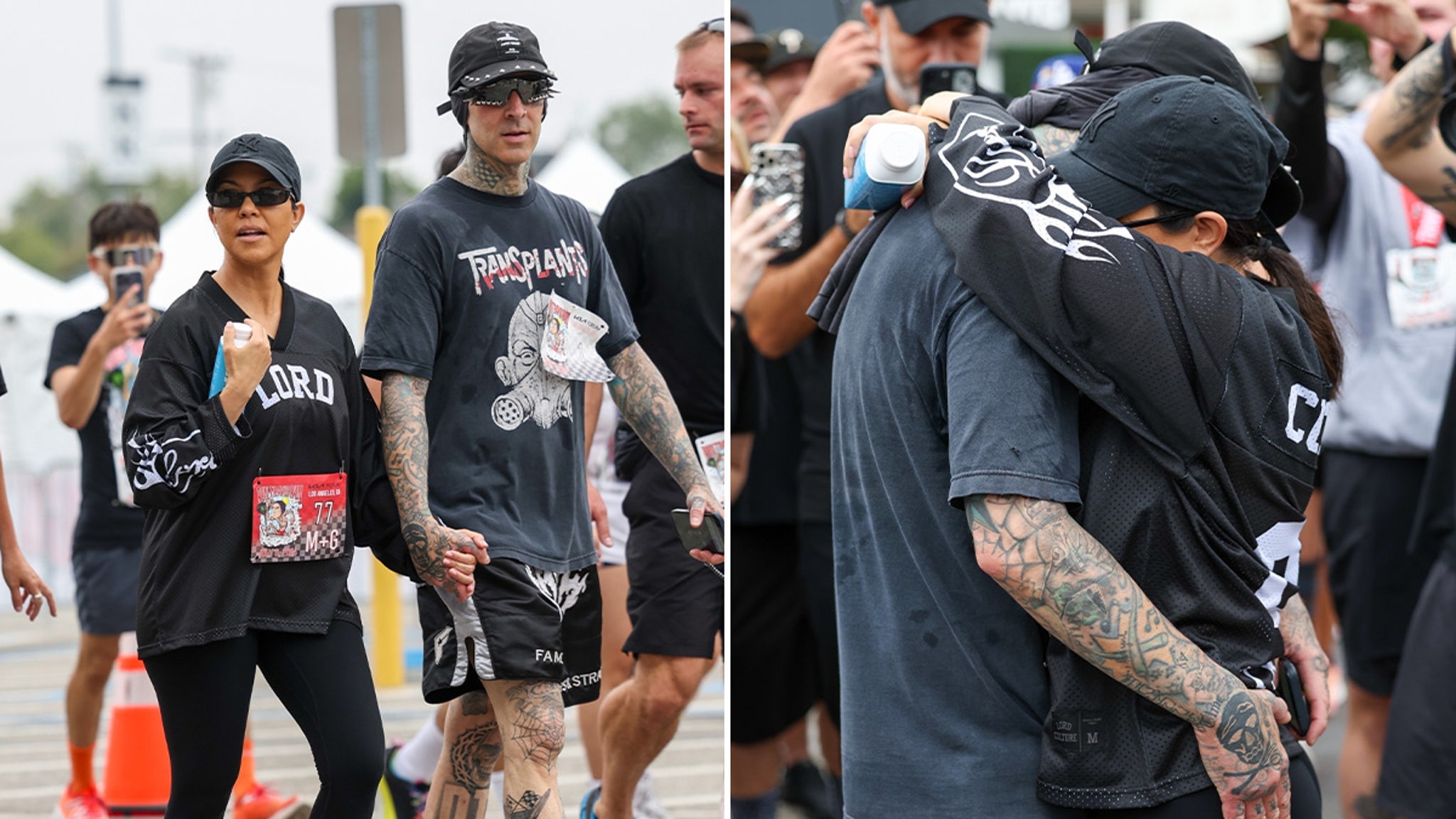 Kourtney Kardashian and Travis Barker Embrace at ‘Run Travis Run’ 5K