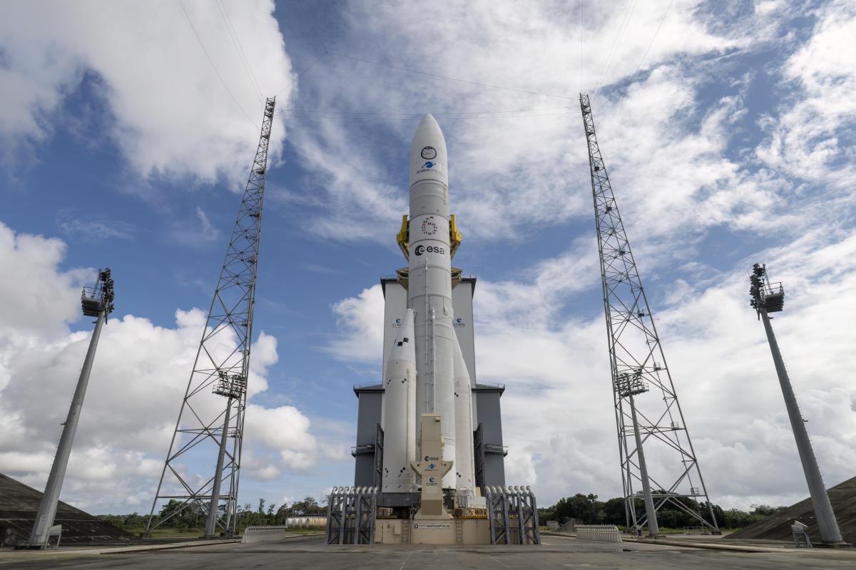 ESA’s new heavy-lift rocket, Ariane 6, is poised to launch for the first time on Tuesday