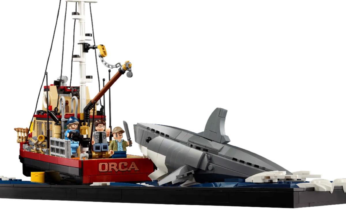 Lego is releasing a Jaws set in August that recreates the final showdown on Quint’s boat