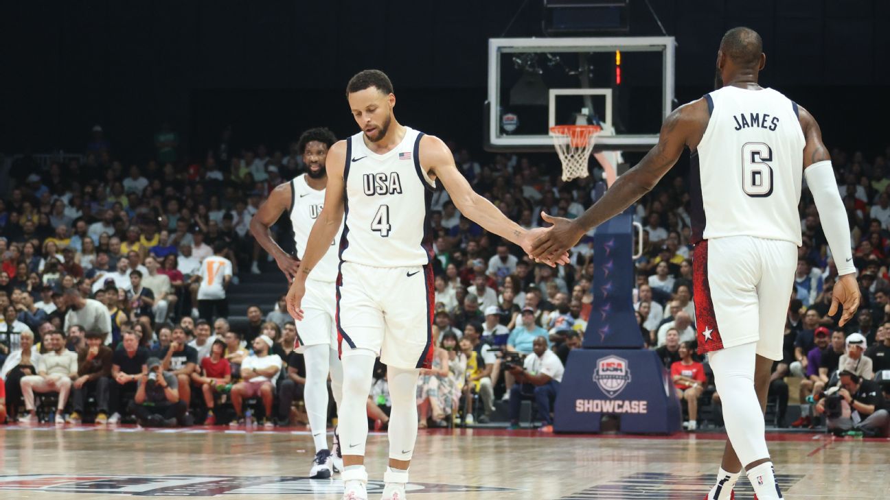 Team USA rolls past Serbia behind Curry in Olympics tuneup
