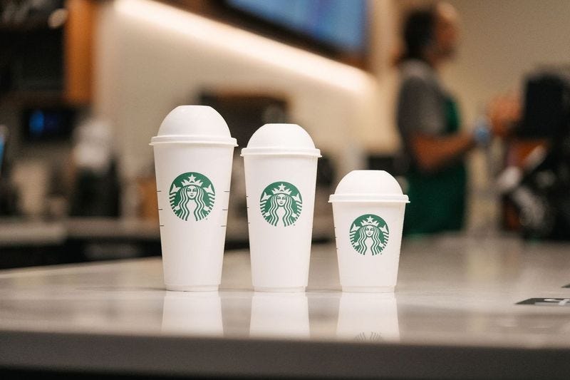 Starbucks will be using new cold cups at 24 stores amid local mandates