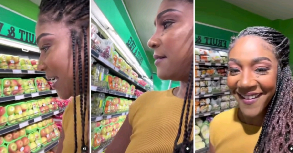 US Actress Tiffany Haddish Celebrates Seeing Fruits And Groceries In A Zimbabwean Supermarket