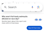 Google Discover promoting AI Overviews for Olympic Games in Paris