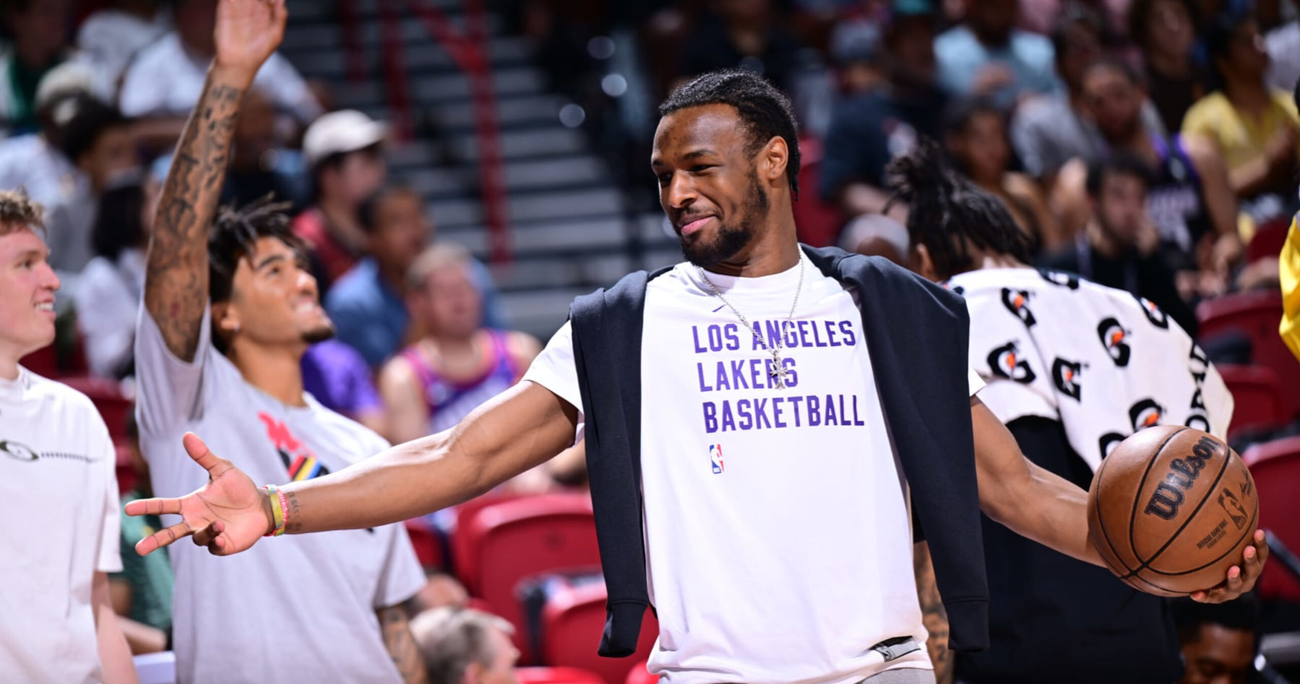 Bronny James Talks NBA Draft, Picking Jersey Number, Watching LeBron in Lakers Video