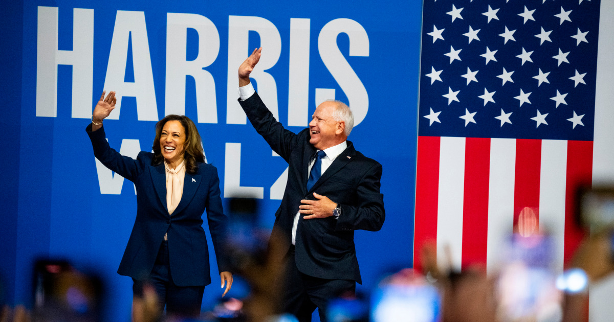 ‘We are the underdogs’: Harris introduces running mate Walz as a coach, veteran and protector of reproductive rights