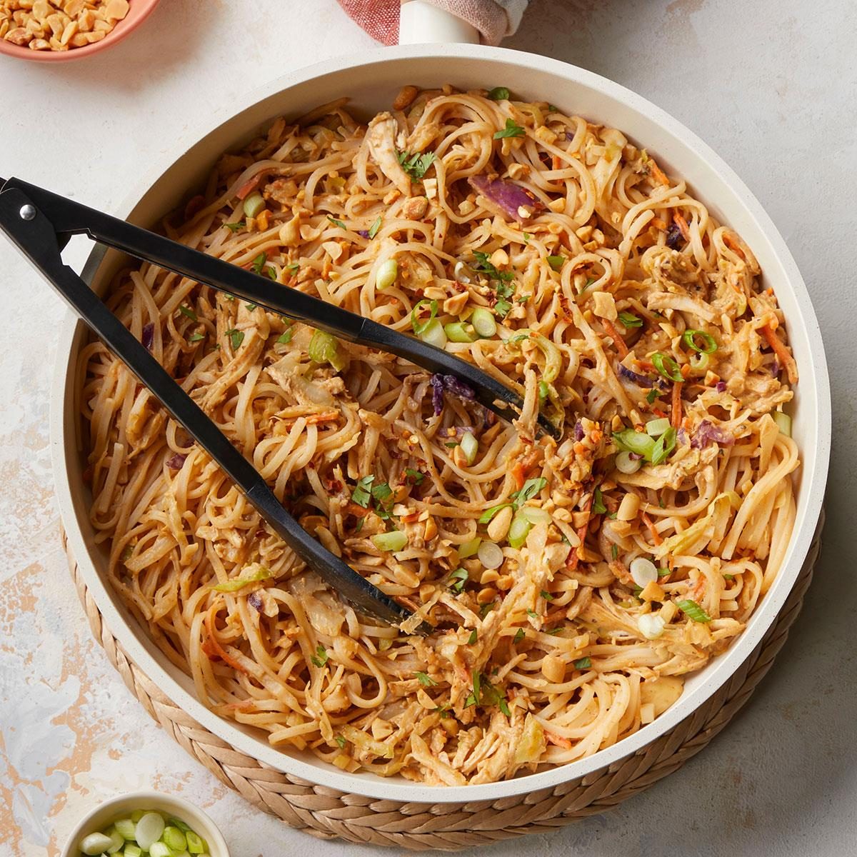 20-Minute Peanut Chicken Pad Thai