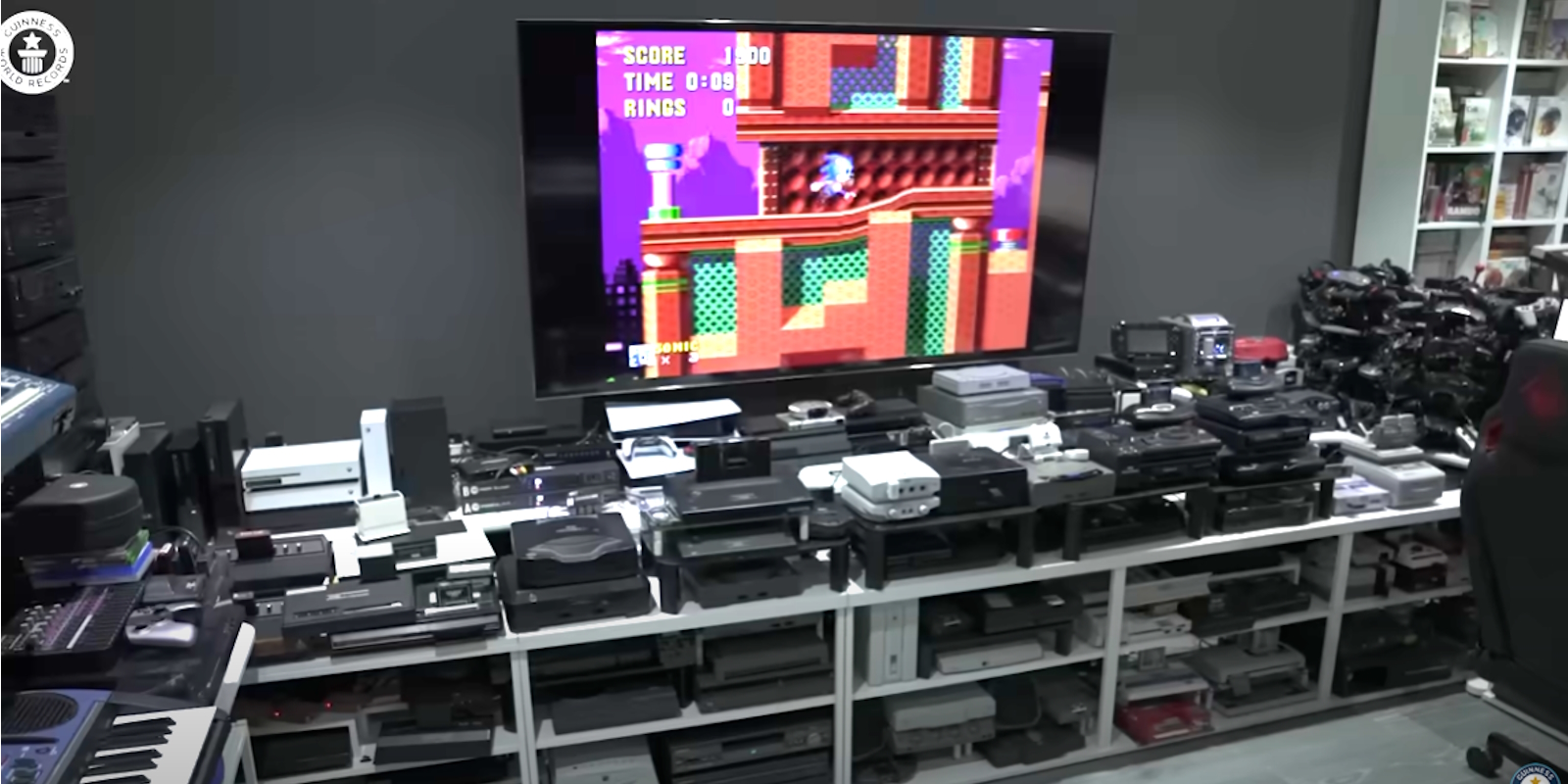 Gamer breaks world record with 444 consoles connected to one TV