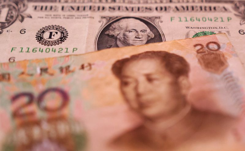 Yuan creeps higher as dollar wobbles ahead of Jackson Hole