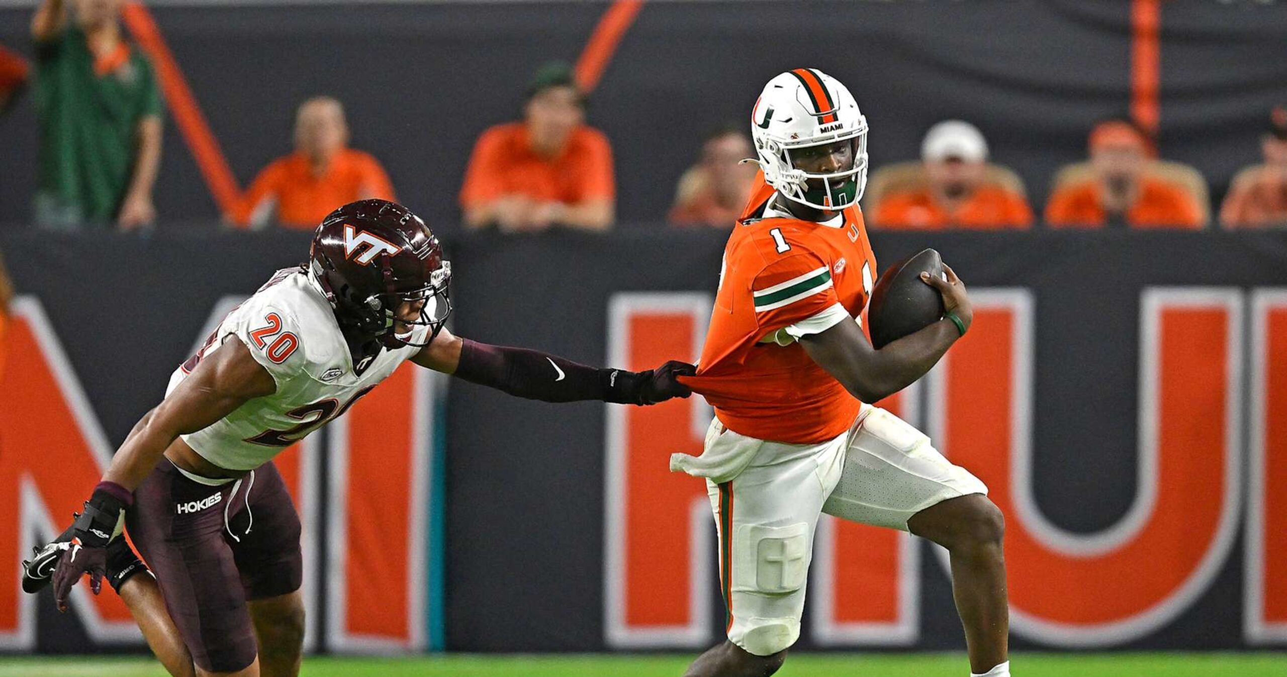 Cam Ward, No. 7 Miami Wow CFB Fans in Virginia Tech Win After Controversial Finish