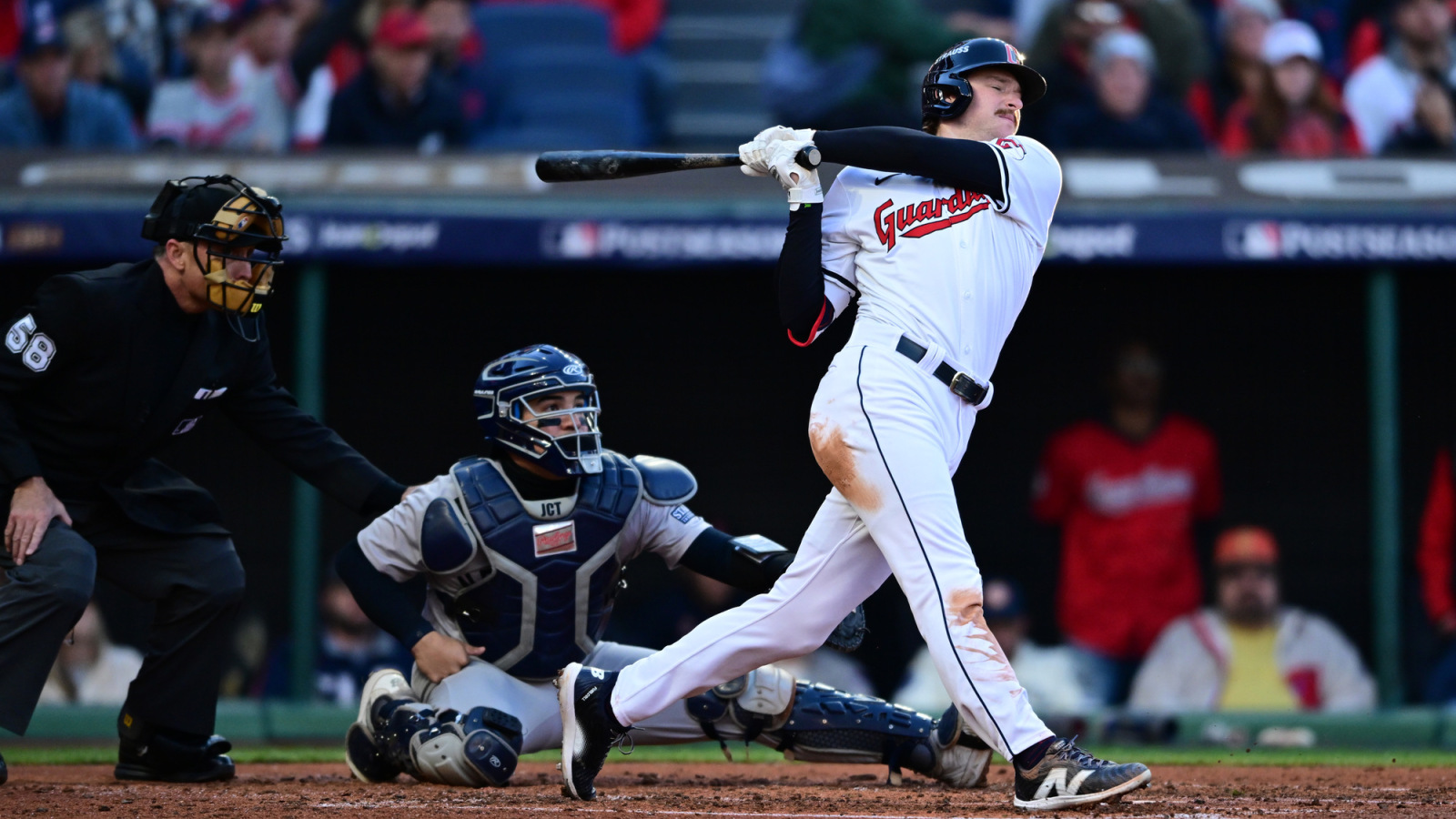 Watch: Guardians rookie crushes two-run home run in ALCS Game 3