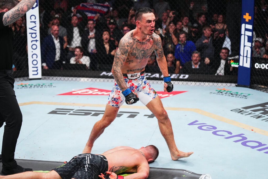 Max Holloway hits back at Ilia Topuria’s ‘ten seconds’ suggestion as he brands rival the ‘dumbest MF’