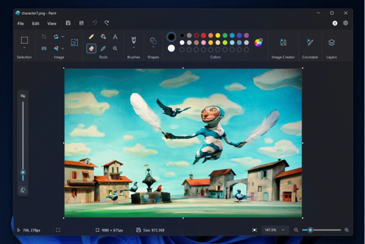 New AI experiences make their way into Windows 11’s Paint, Notepad