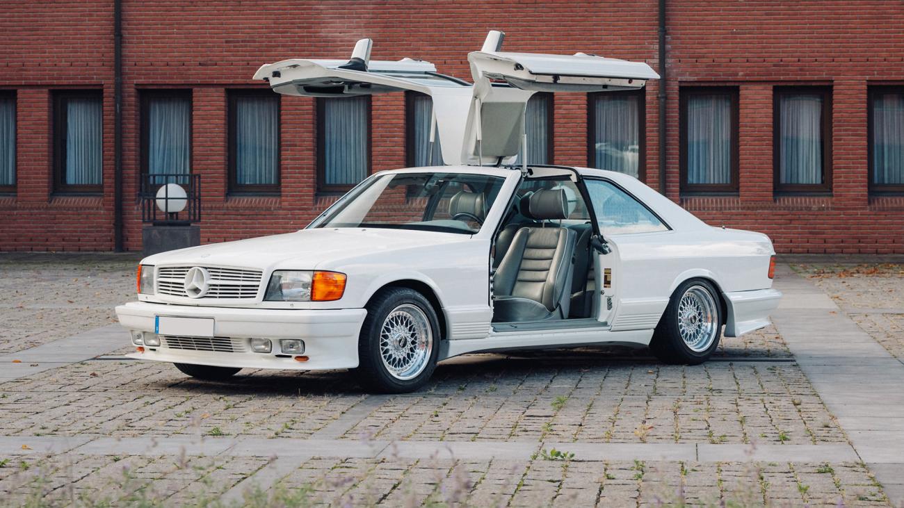 This Gullwing-Doored Mercedes 500 SEC Is Distilled ’80s Excess