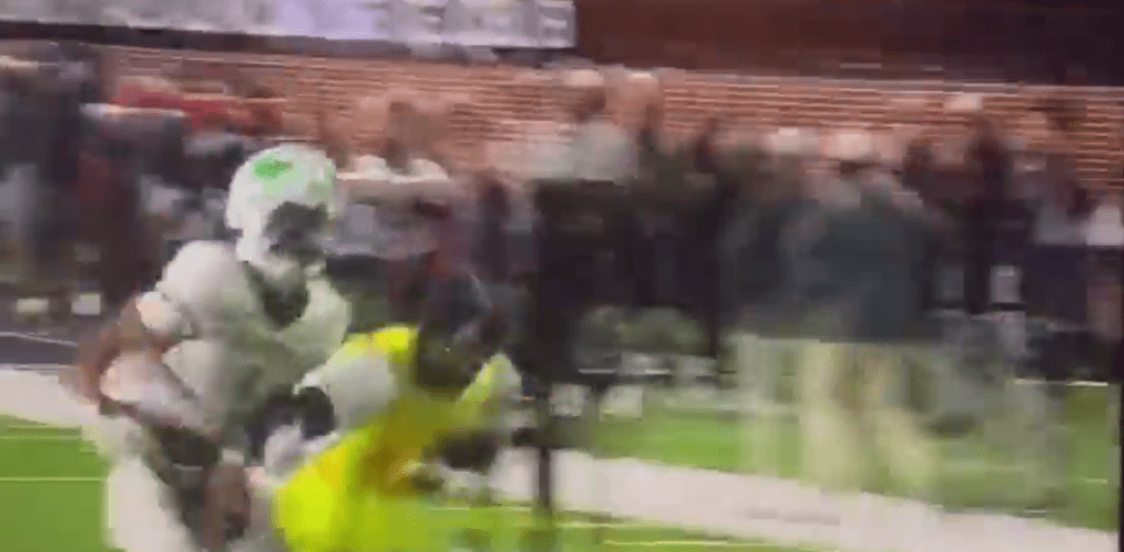 Marshall football player gets physical with ballboy in intense scene after big win