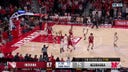 Juwan Gary drills a 3-pointer, extending Nebraska’s lead over Indiana