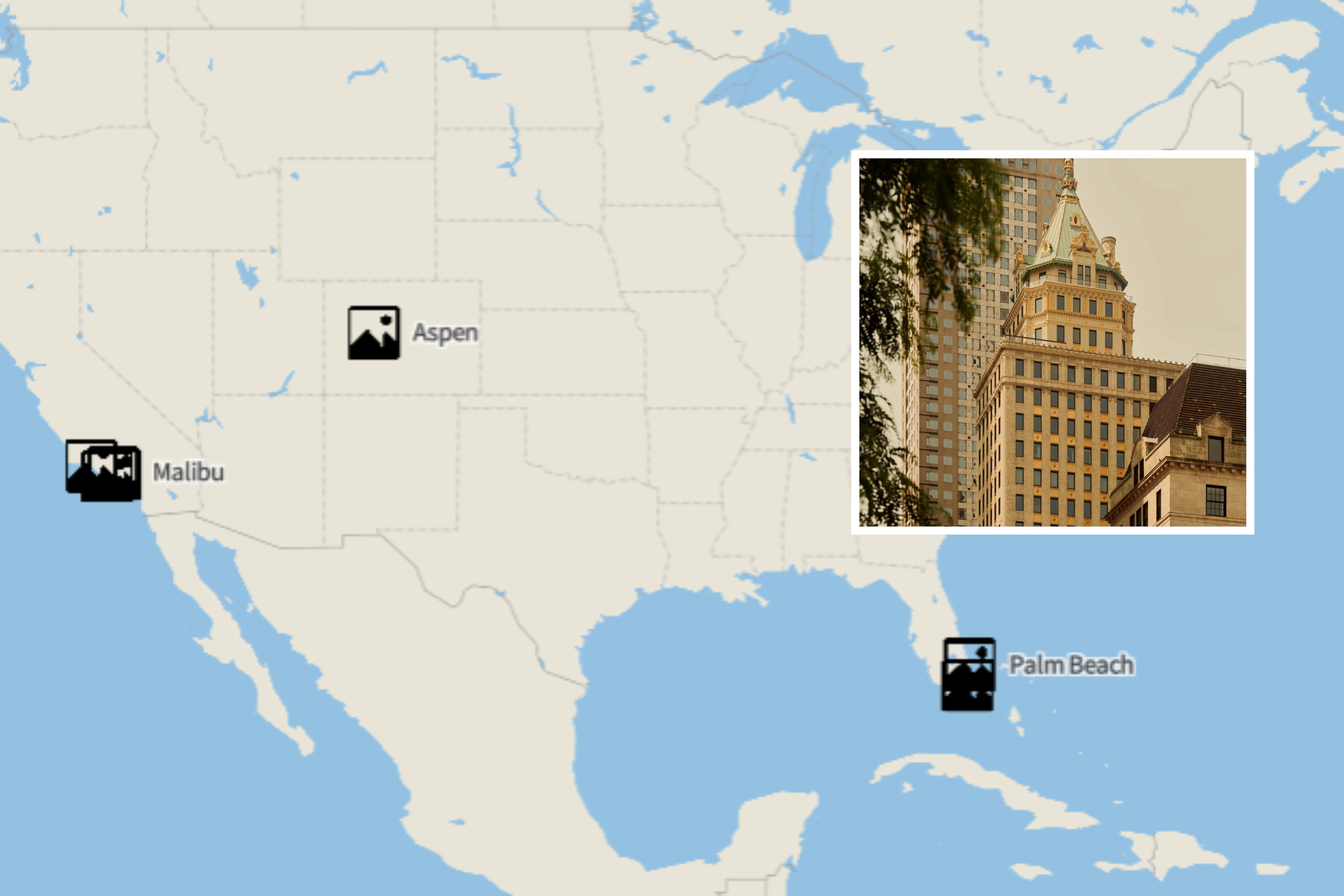 Map Shows Most Expensive US Real-Estate Deals in 2024