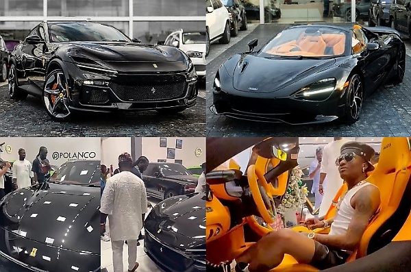 How Burna Boy’s Ferrari Purosangue Compares To Wizkid’s McLaren 750S In Terms Of Price, Performance