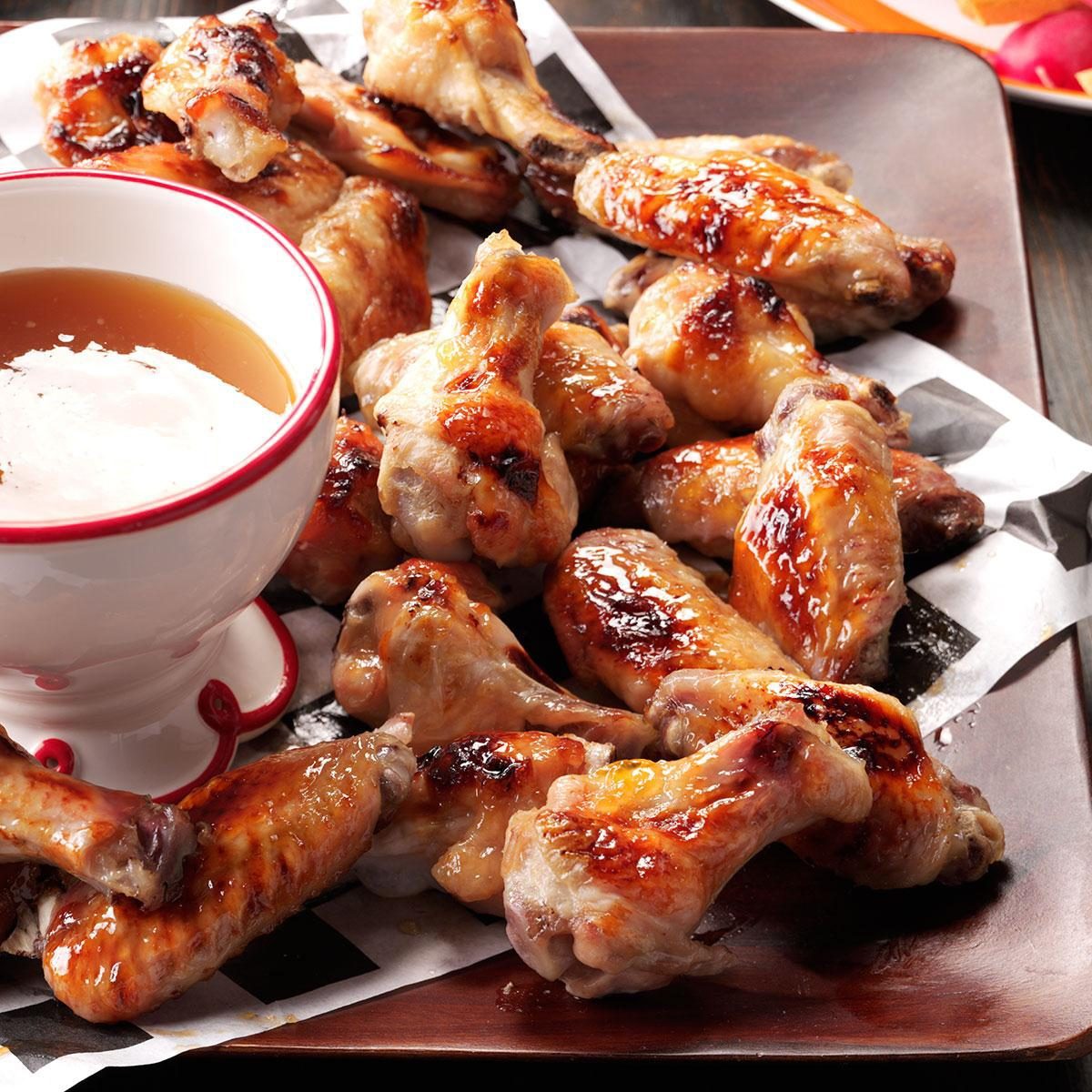 Lip-Smacking Peach & Whiskey Wings