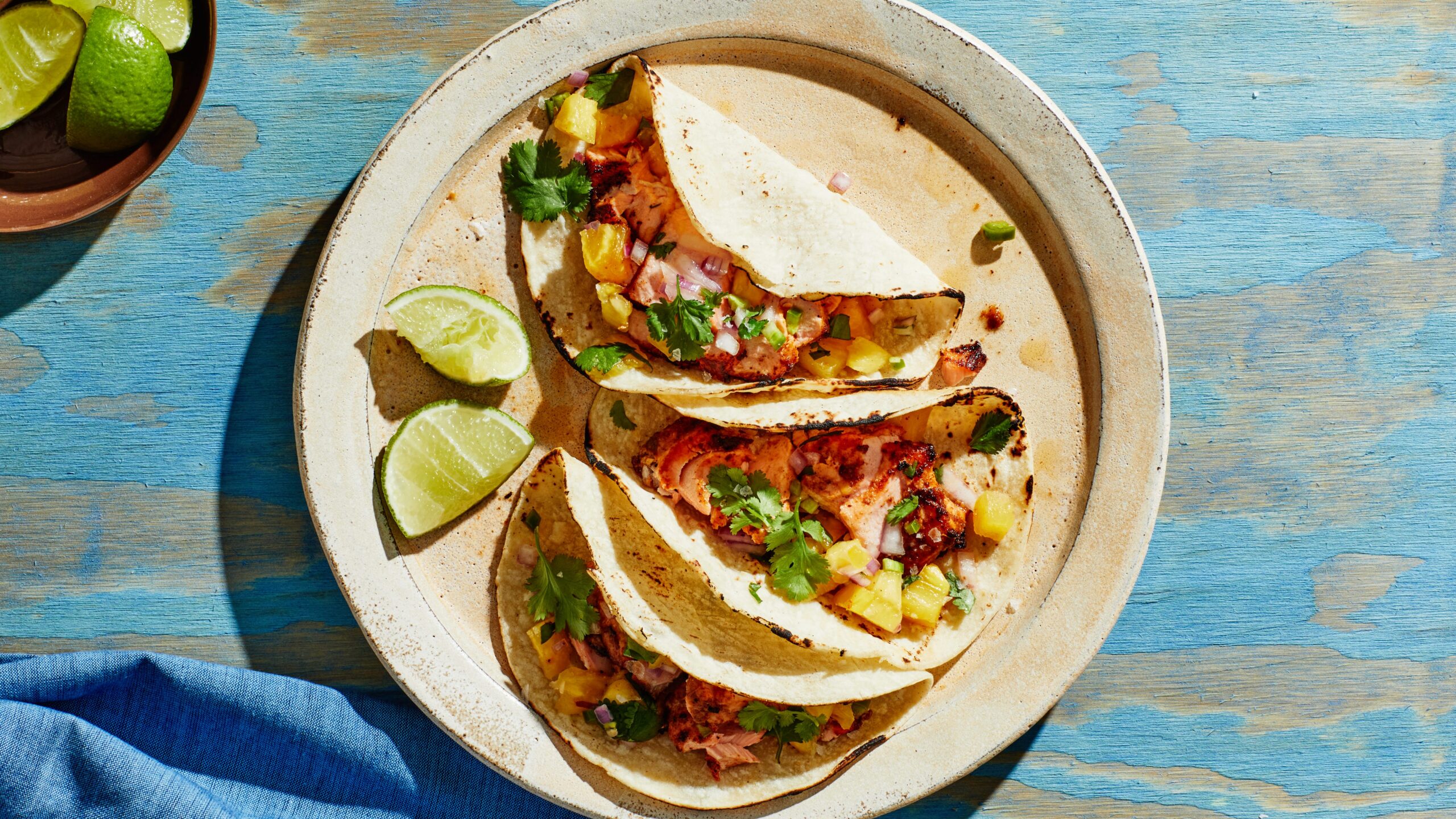 Salmon Tacos With Pineapple Salsa