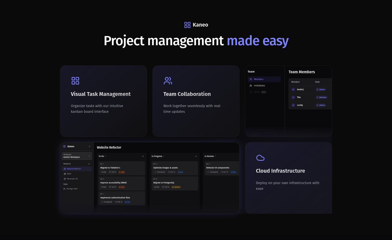 Kaneo – An open source project management platform