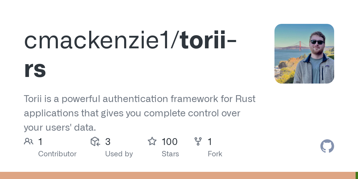 Show HN: Torii – a framework agnostic authentication library for Rust